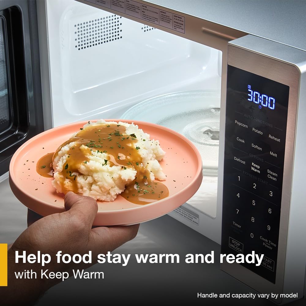 Whirlpool WMCS3018RW steam clean action helps lift messes for effortless wipe-downs.