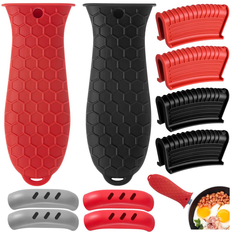 WhistenFla cast iron handle cover on a hot pan for safer handling.