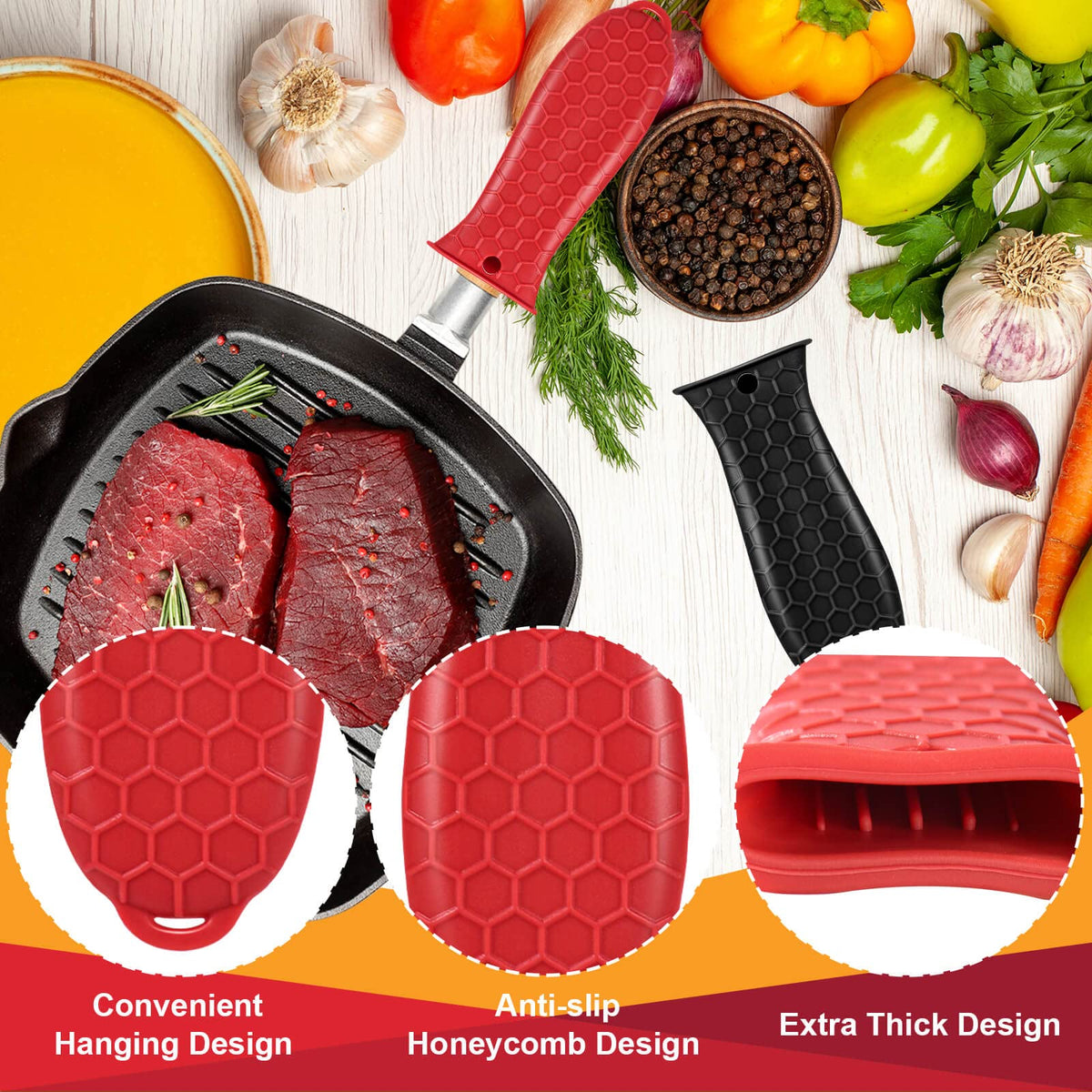 WhistenFla heat-resistant sleeve protects hands up to 450°F.