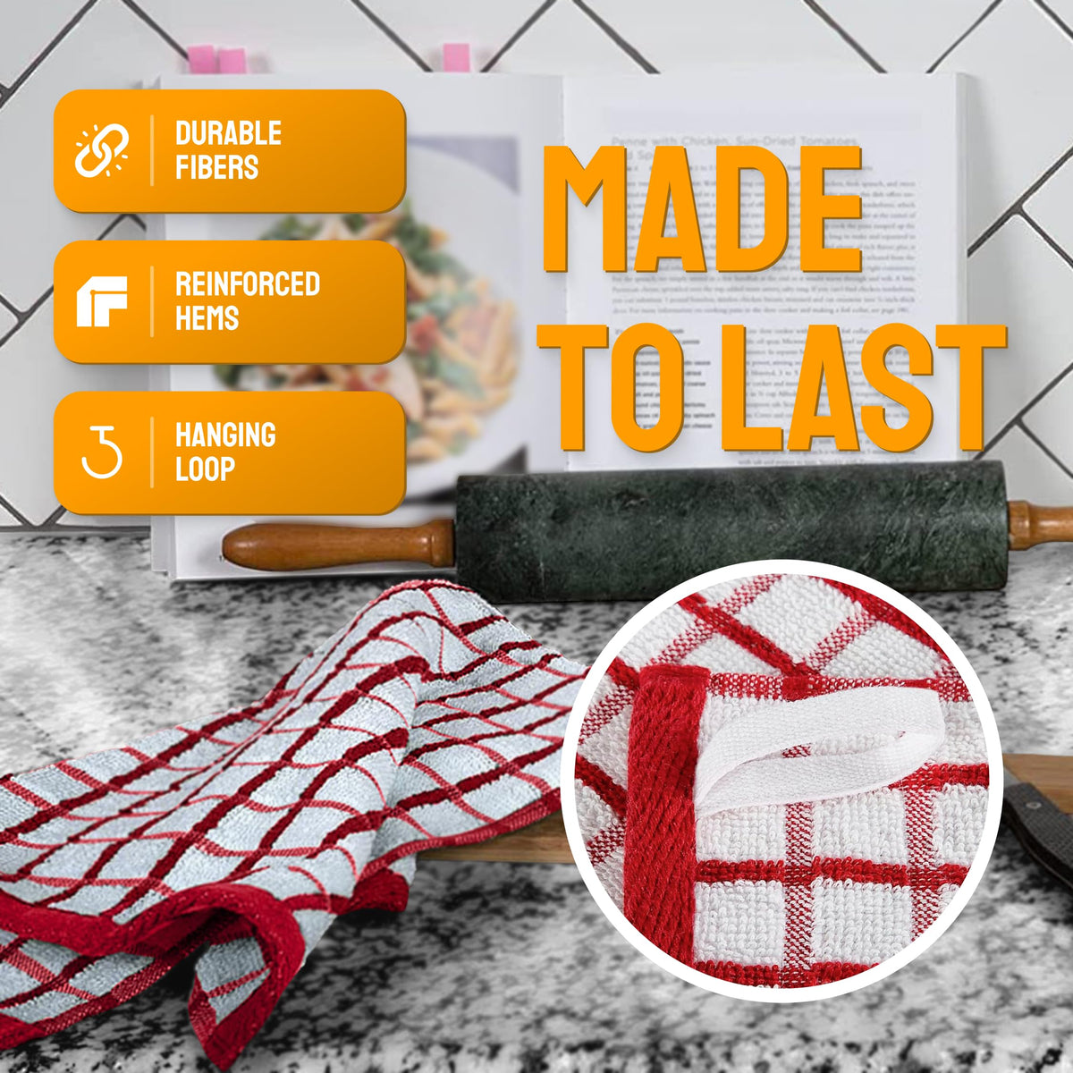 White Classic low lint durable weave resists unraveling for lasting use