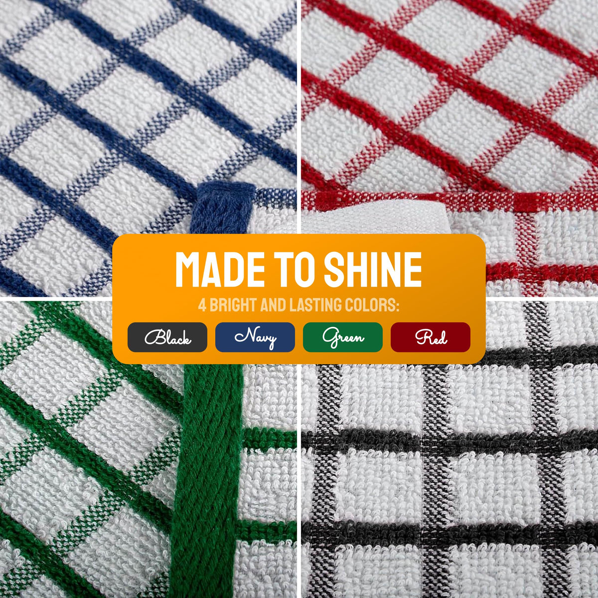 White Classic towels are dryer safe for quick, hassle-free cleaning sessions
