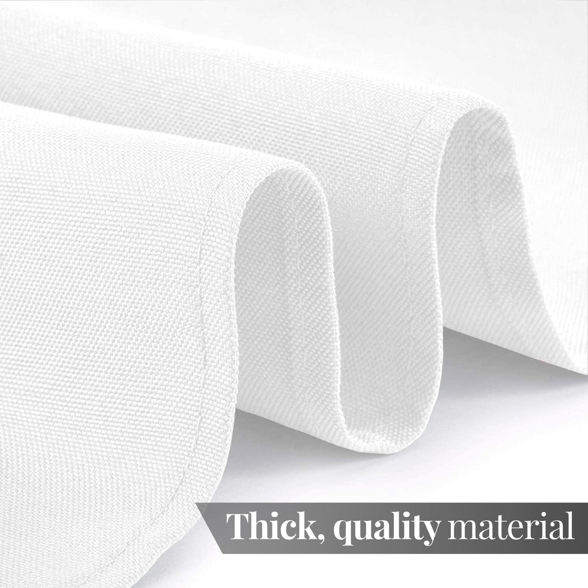 Hemmed edges accentuate the WEALUXE tablecloth's refined look.