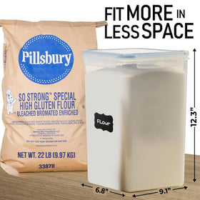 White Feather Supplies airtight lids provide mess-free pantry storage