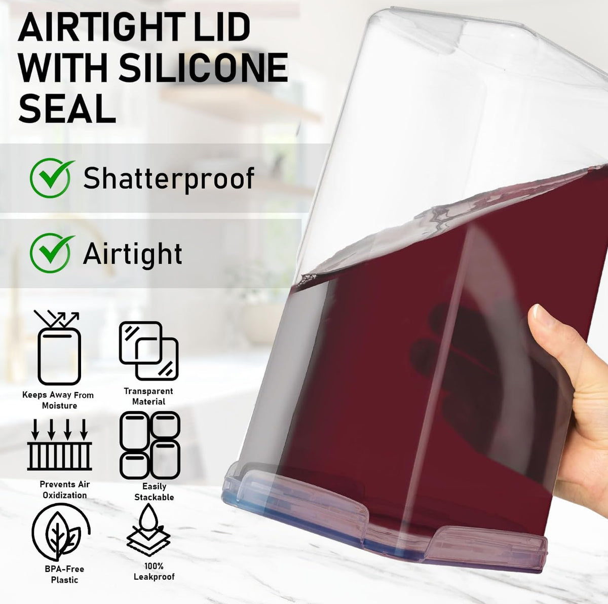 White Feather Supplies clear containers let you see contents at a glance