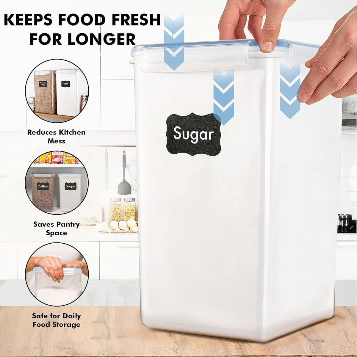 WHITE FEATHER SUPPLIES clear panels let you see contents at a glance.