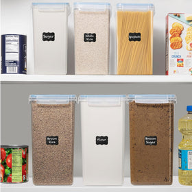 White Feather Supplies ideal for organizing flour, sugar, rice, oats and more