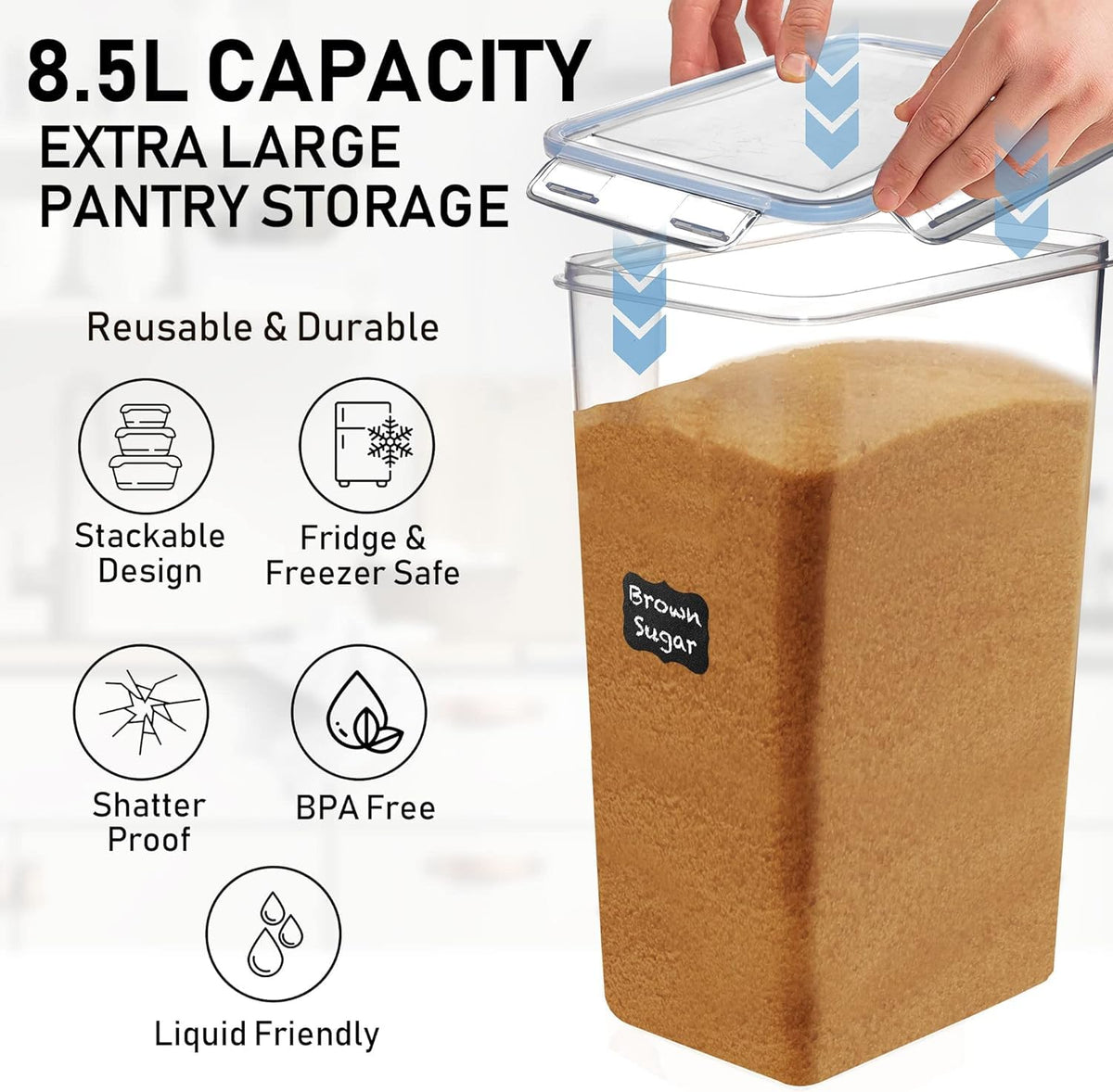 White Feather Supplies stackable pantry design saves space in the kitchen