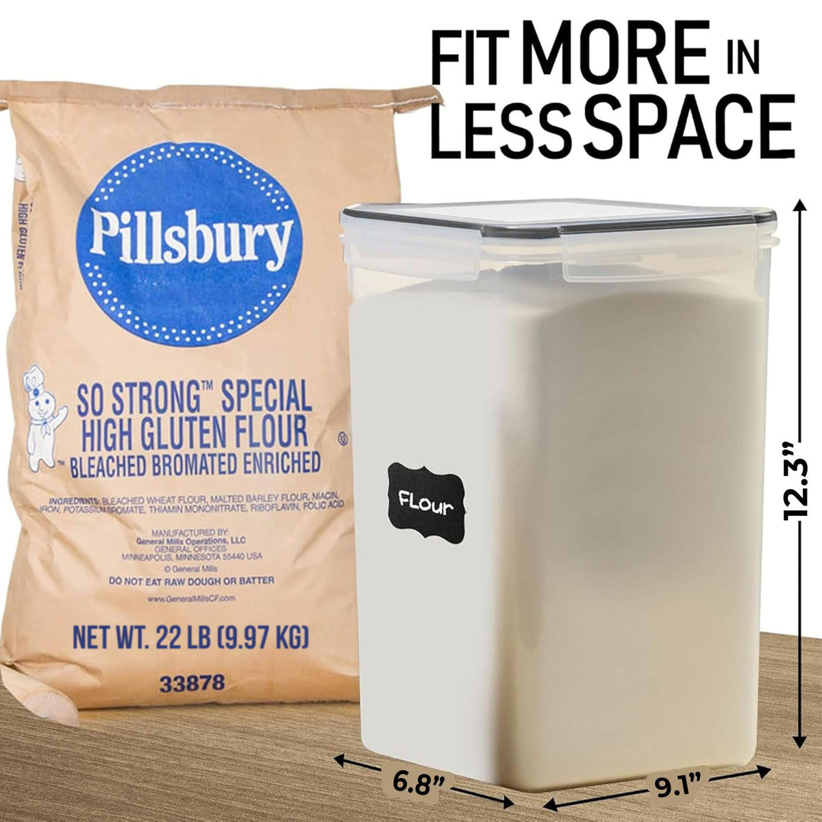 White Feather Supplies two-pack set in pantry demonstrates organized bulk storage.