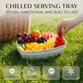 White Oaks Ranch tray featuring a built‑in ice bowl for extended chill at gatherings
