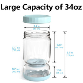 WhiteRhino 34oz pickle container wide mouth for easy loading and cleaning.
