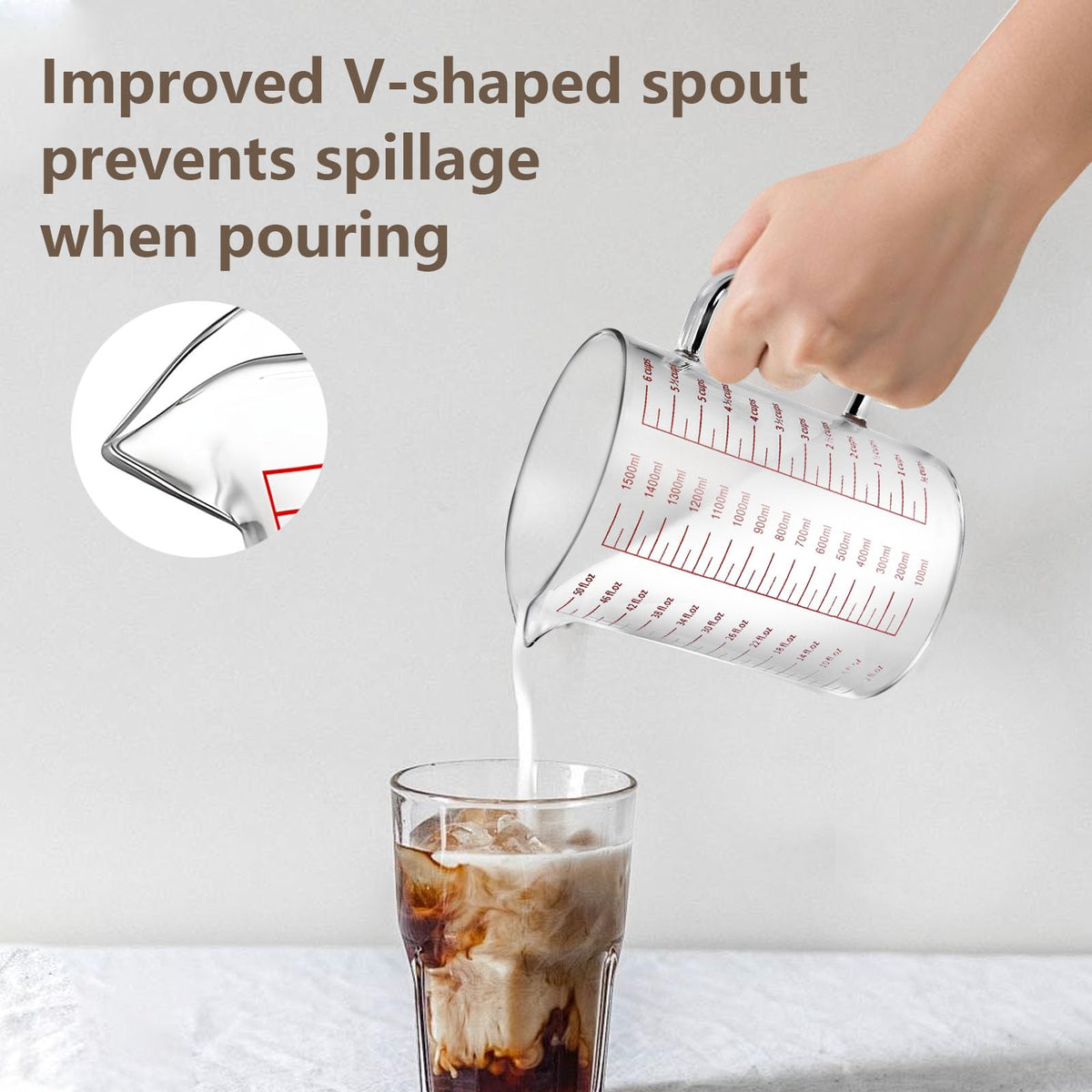 WhiteRhino borosilicate glass offers heat resistance for hot liquids.