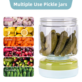 WhiteRhino large-capacity jar stores multiple pickle varieties without frequent refills.