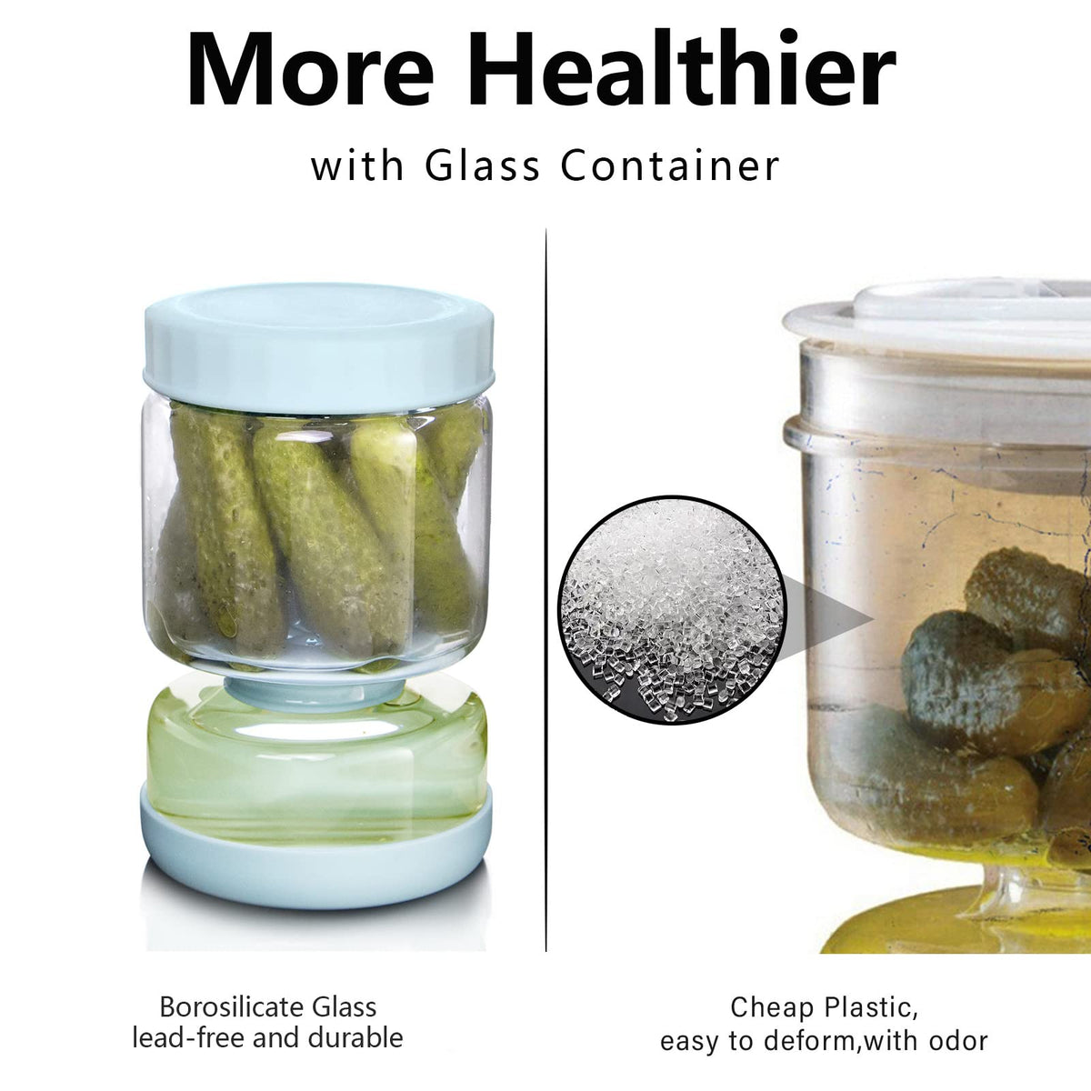 WhiteRhino leakproof lid with sealing ring prevents spills in the fridge.