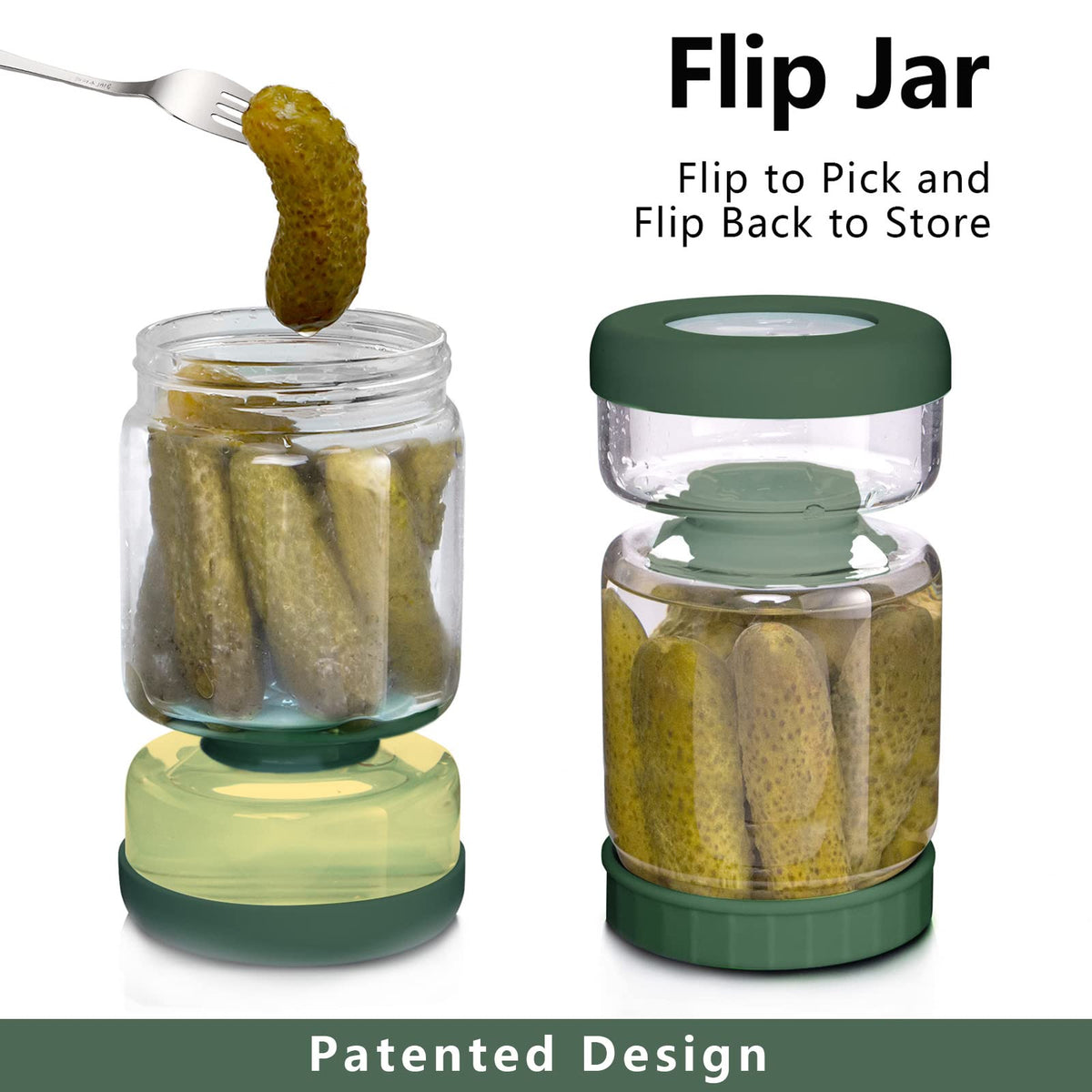 WhiteRhino olive hourglass jar with strainer draining juice easily
