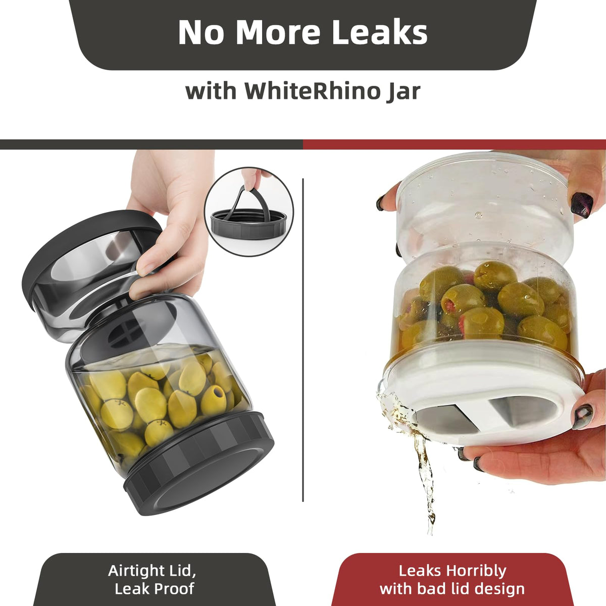 Wide mouth pickle jar for easy loading and cleaning