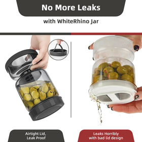 Wide mouth pickle jar for easy loading and cleaning