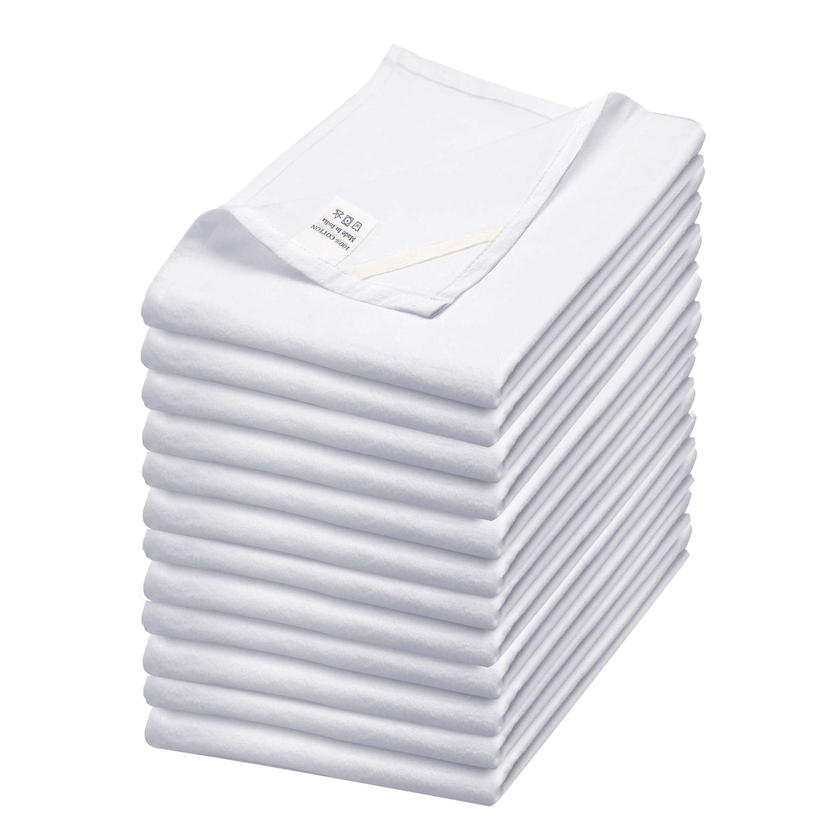 WhiteWrap flour sack towel close-up texture for premium absorbency and quick drying.