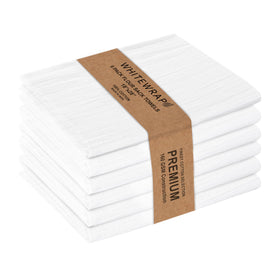 WHITEWRAP flour sack towel embroidery-friendly finish for crafts and HTV projects