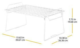 Whitmor Wire Grid Stacking Utility Shelf with multiple tiers for pantry organization.