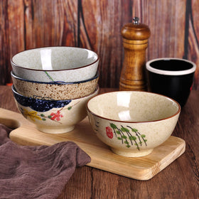 WHJY cereal and rice bowls set arranged for a daily meal