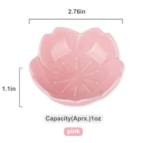 WHJY pink cherry blossom dish close-up highlights glaze and finish
