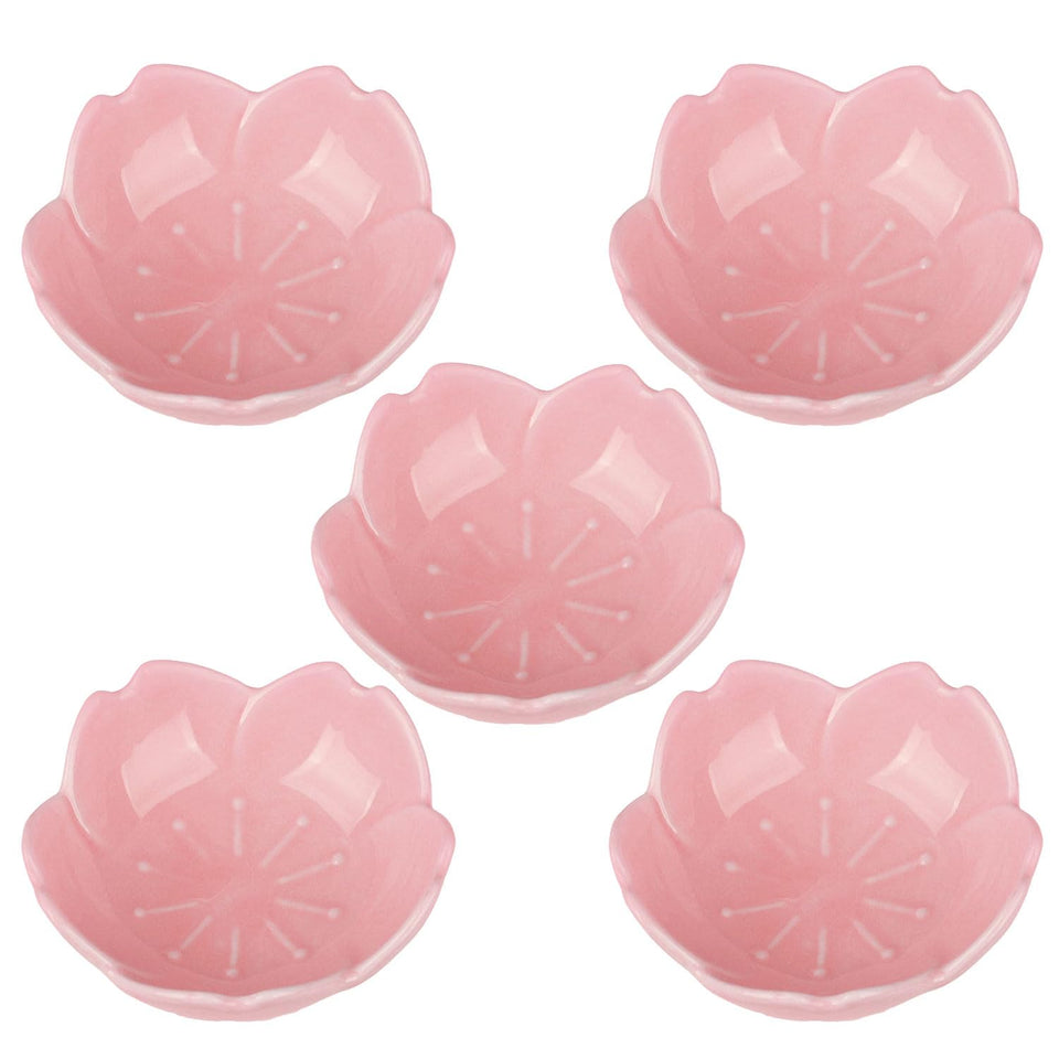 WHJY pink cherry blossom dish set arranged for stylish serving