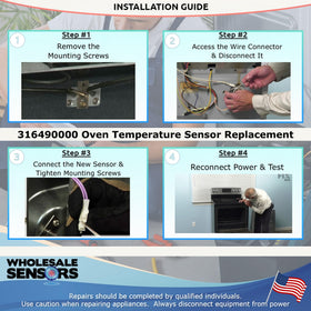 Wholesale Sensors easy installation of oven probe saves time on repairs.