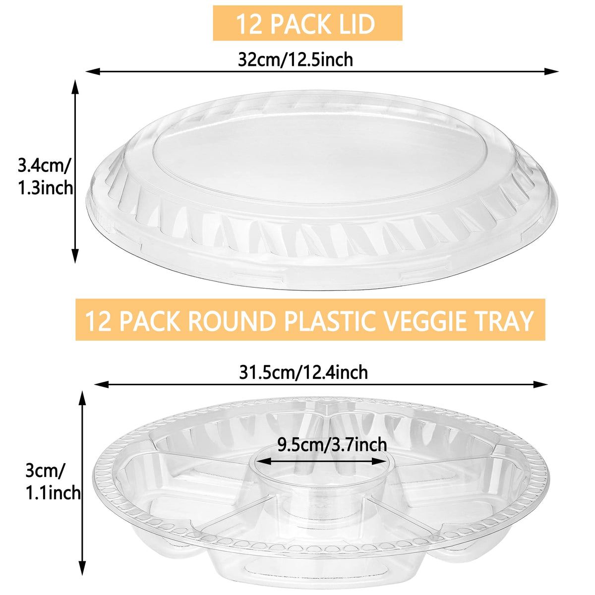 WHQXFDZ 12inch clear plastic tray ideal for fruits and vegetables