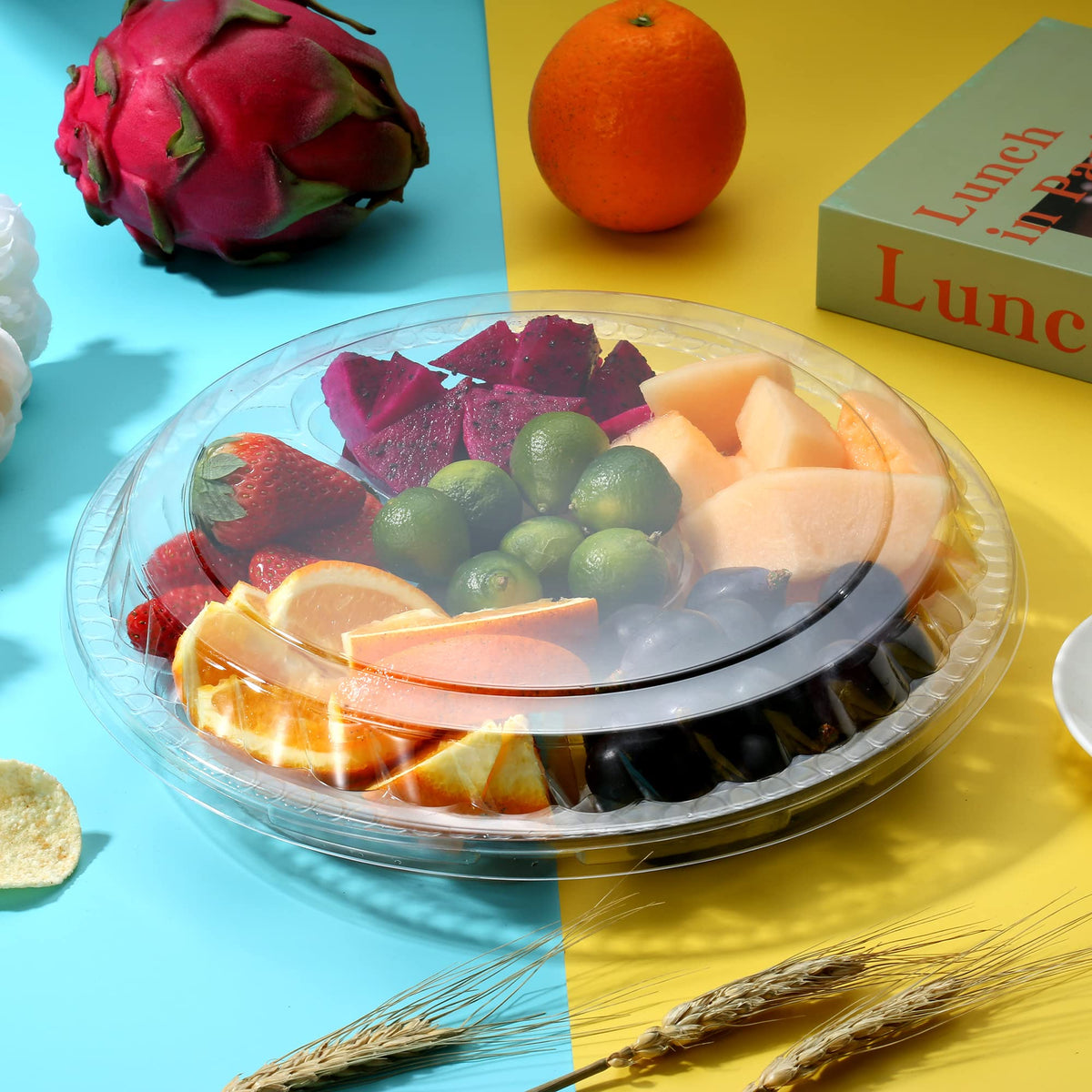 WHQXFDZ round tray set stackable for simple storage
