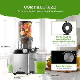 Whuto juicer display of 45-degree angled control panel