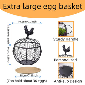 WHXZNJGN wire egg-basket mesh detail highlights durable construction.