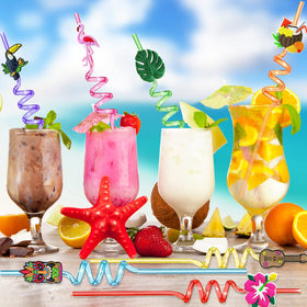 WHYMEO 10.6-inch straw fits most cups for easy beach party sips.