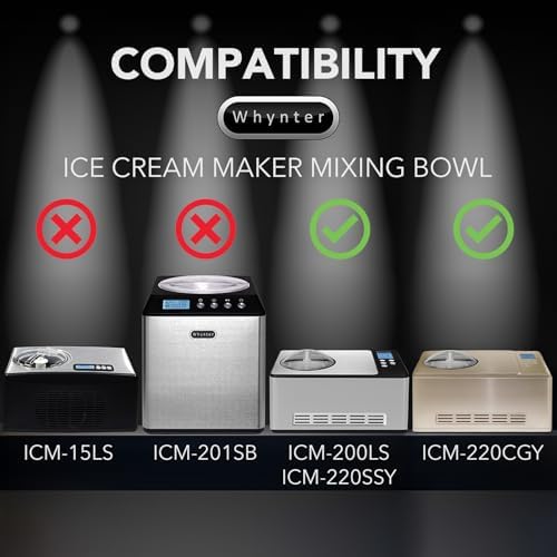 Whynter ICM-200LS included ice cream scoop enhances serving convenience.