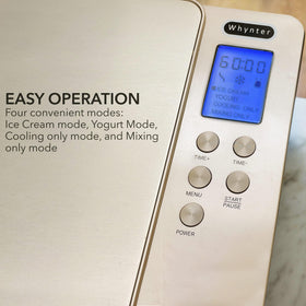 Whynter ICM-220CGY extended cooling keeps texture stable during batches.