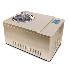Whynter ICM-220CGY LCD display close-up showing easy timer settings for frozen desserts.