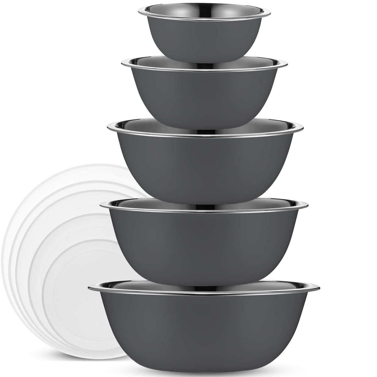 WHYSKO 10-piece mixing bowls with lids for organized prep and fresh storage.