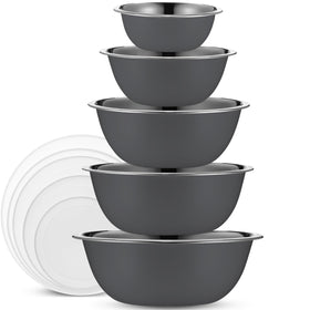 WHYSKO 10-piece mixing bowls with lids for organized prep and fresh storage.
