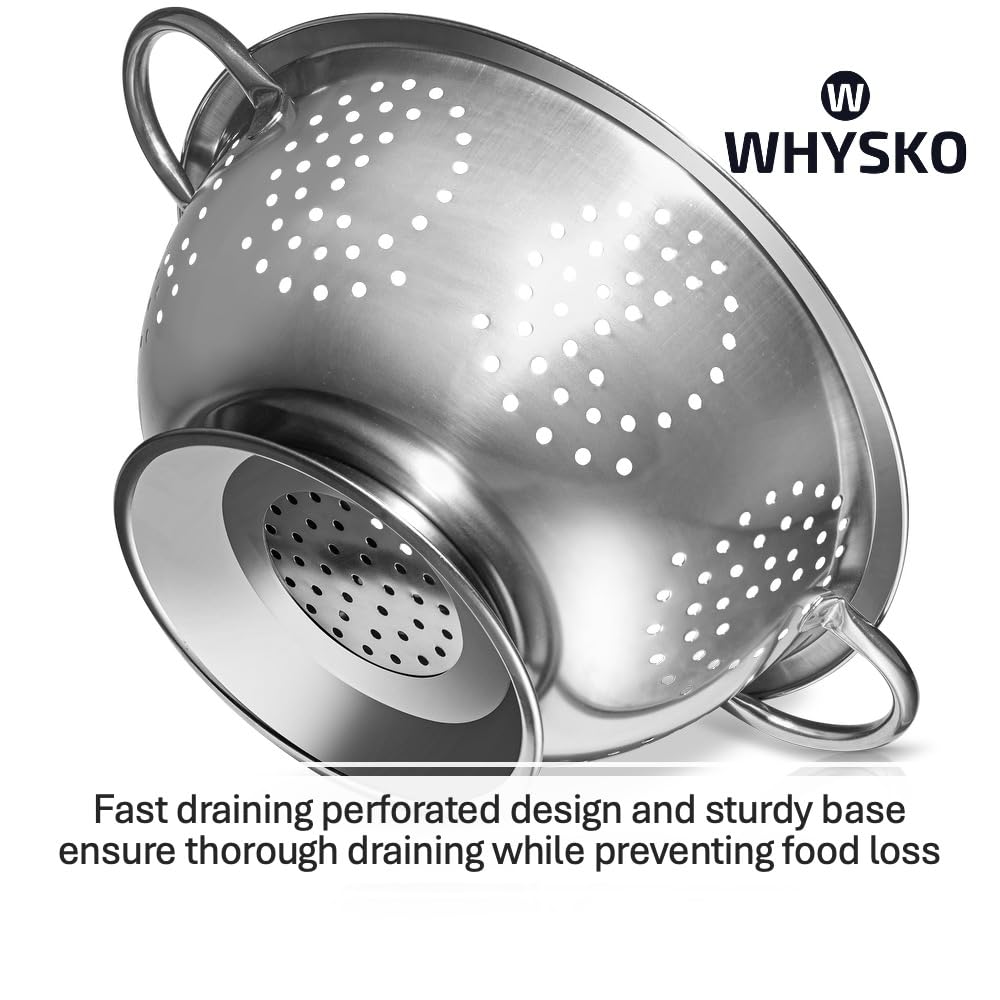 Whysko 1qt colander with handle perfect for quinoa rinse.
