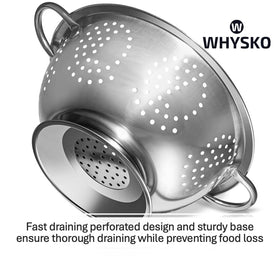 Whysko 1qt colander with handle perfect for quinoa rinse.