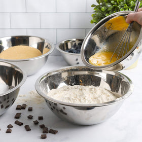 WHYSKO rust resistant bowls withstand daily use while maintaining shine