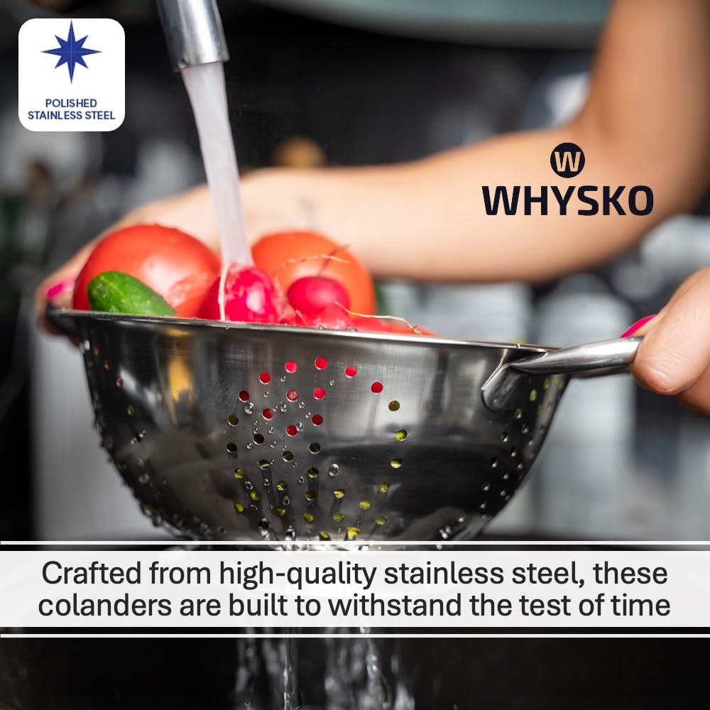 Whysko rust-resistant stainless steel for durable everyday use.