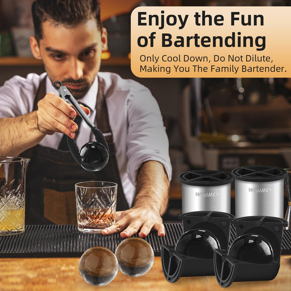 WIBIMEN compact design fits neatly in the fridge door for easy prep.