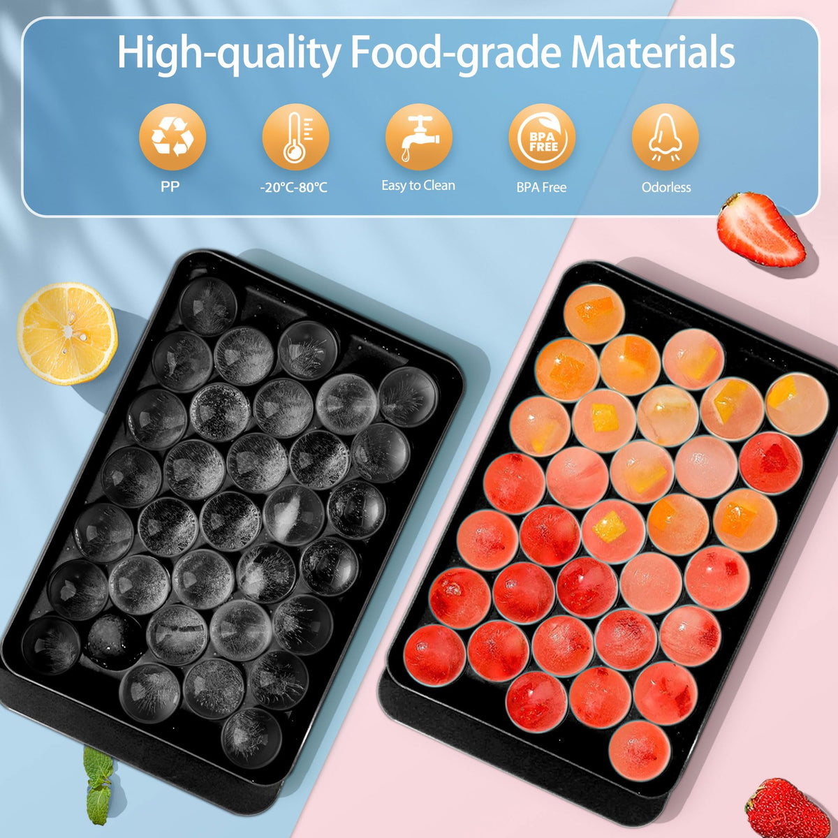 WIBIMEN compact ice tray stacks neatly, saving freezer space for essentials.