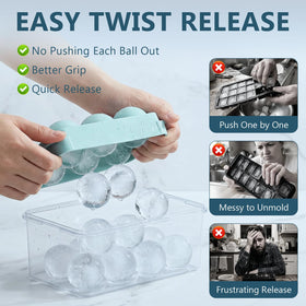 WIBIMEN round ice mold with conical bump creates perfectly smooth edges