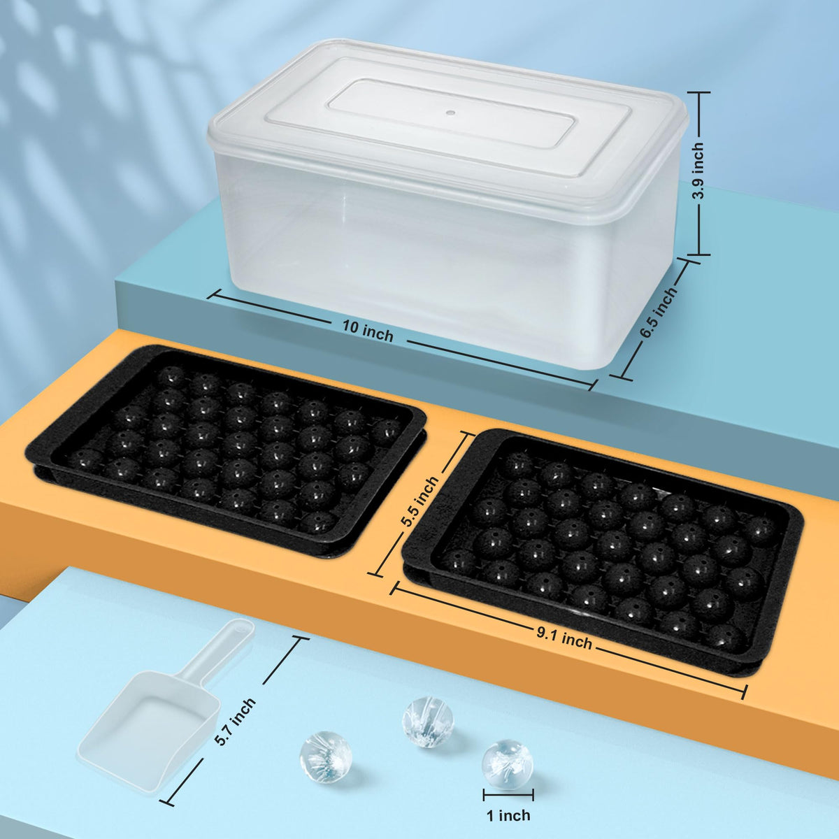 WIBIMEN durable food-grade plastic ensures long-lasting freezing tool.
