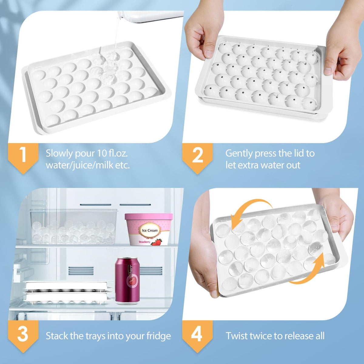 WIBIMEN ice-spheres tray creates stylish spheres to elevate drinks.