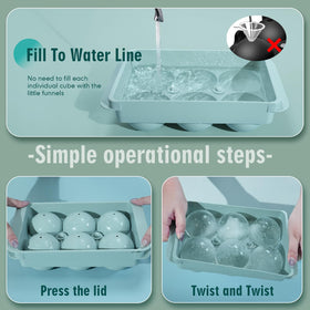 WIBIMEN round ice molds release easily producing perfect spheres with a simple twist