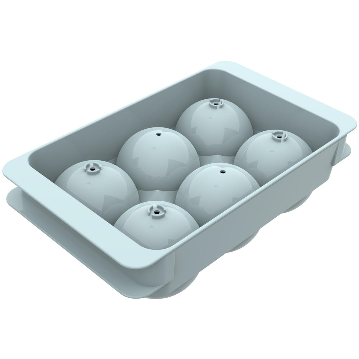 WIBIMEN large ice cube molds with blue round ice balls for elegant whiskey serving