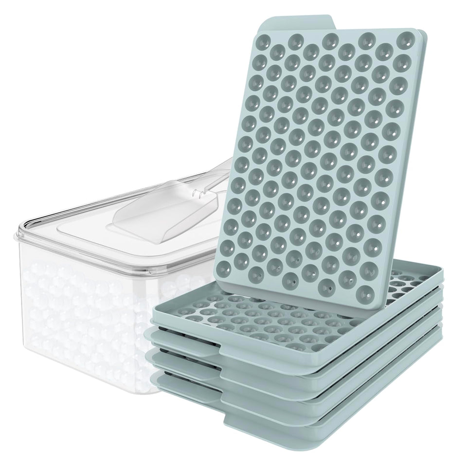 WIBIMEN blue mini ice trays front view for fast chilling in beverages.