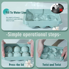 WIBIMEN round ice ball release design simplifies removal without cracking